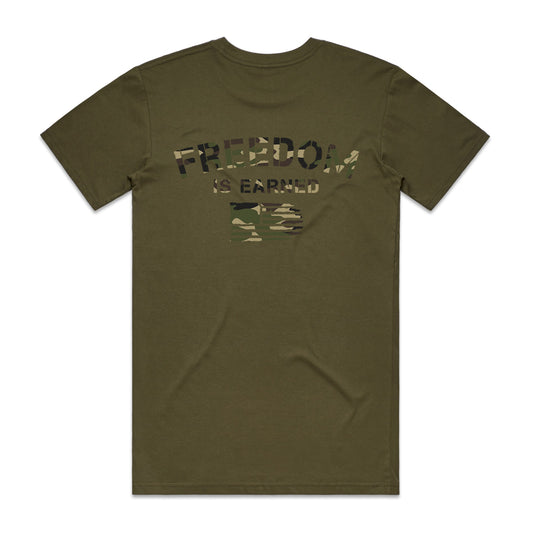 Freedom is Earned Tee- CAMO